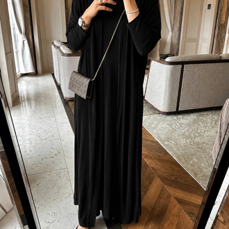 2li Abaya Takım Elbiseli Siyah