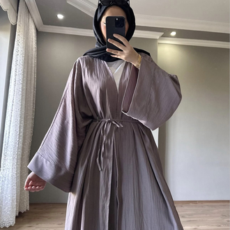 Uzun Kimono Takım Vizon