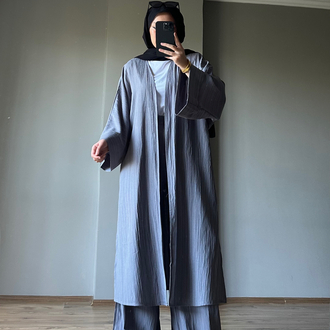 Uzun Kimono Takım Antrasit 