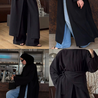 3lü Yırtmaçlı Tunik Pantolon Bel/Omuz Şalı
