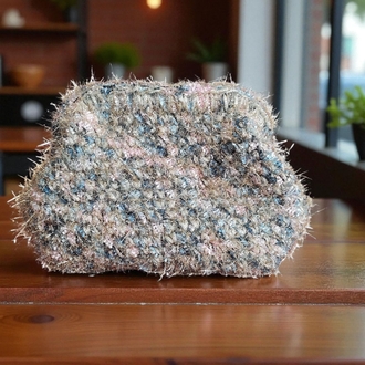 Sparkly Winter Knit Clutch
