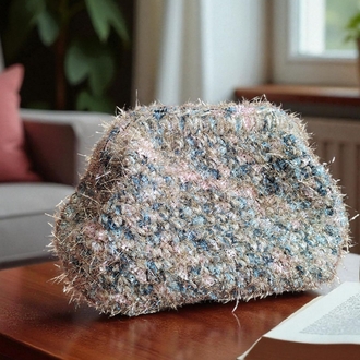 Sparkly Winter Knit Clutch