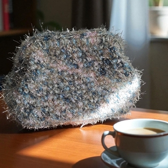 Sparkly Winter Knit Clutch