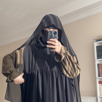 Düz abaya ve üst jile takım