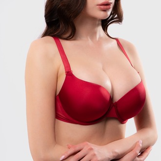 Cherry - Bordo Çift Destek Sütyen Takımı