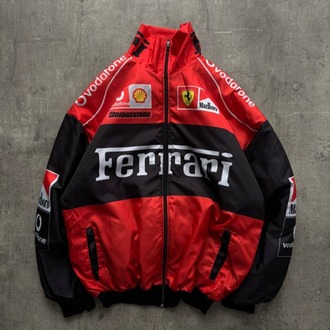 BOMBER VINTAGE KIRMIZI F1 CEKET