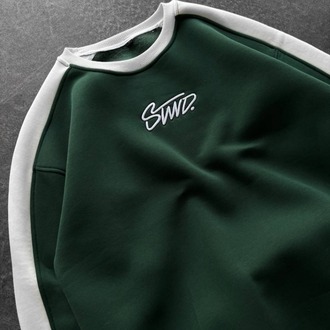 Bisiklet Yaka Oversize Haki Sweatshirt