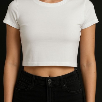 Beyaz Crop top