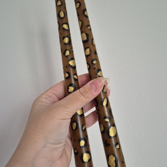 Leopar desen şamdan mumu