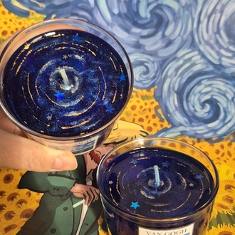 Van Gogh yıldızlı gece mum