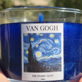 Van Gogh yıldızlı gece mum