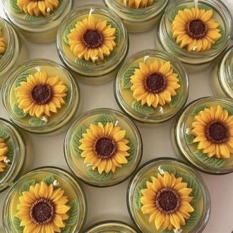 Sunflower kavanoz mum