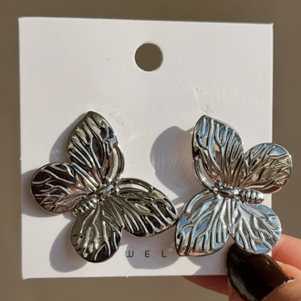 zarif kelebek silver küpe