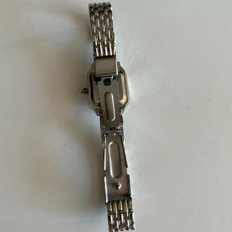 çelik içi mavi taşlı silver saat