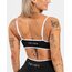 Teveo Siyah Kontrast Biyeli Seamless Spor Bra - Ayarlanabilir Askılı Şık Tasarım