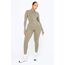 TALA Seamless Zip Up Spor Ceket - Taupe