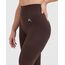 Oner Active Seamless Yüksek Bel Düz Model Tayt - Kahverengi