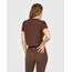 Oner Active Kahverengi Kısa Kollu Crop Top - Sportif Şıklık