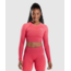 Gymshark Seamless Long Sleeve Crop - Hot Coral