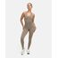 OACE Halter Yaka Uzun Seamless Fitness Tulum - Toprak Beji