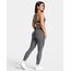Teveo Koyu Gri Seamless Scrunch Tayt - Şekillendirici Spor Taytı