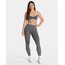 Teveo Koyu Gri Seamless Scrunch Tayt - Şekillendirici Spor Taytı