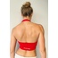 EXALTED Kadın Kırmızı Halter Yaka Spor Bra / Crop Top