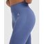 Oner Active Seamless Yüksek Bel Düz Model Tayt - Indigo