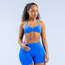 DFYNE Elektrik Mavisi Impact Strappy Bra - Destekleyici Spor Bra