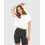 Oner Active Beyaz Cropped T-Shirt - Rahat Kesim Günlük Spor Üst