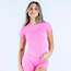 DFYNE Pembe Impact Short Sleeve Top - Yüksek Performanslı Spor Tişört