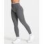 Teveo Koyu Gri Seamless Scrunch Tayt - Şekillendirici Spor Taytı