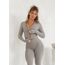 Stacci 2'li Seamless Spor Takım - Gri (Fermuarlı Ceket ve Yüksek Bel Tayt)