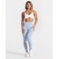 Teveo Beyaz Ribbed Spor Bra - Modern Kesim ve Şık Detaylar