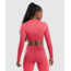 Gymshark Seamless Long Sleeve Crop - Hot Coral