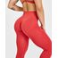 Oner Active Scrunch Seamless Yüksek Bel Tayt - Mercan Kırmızısı