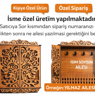 Kişiye Özel Aile Anahtarlık Askılığı