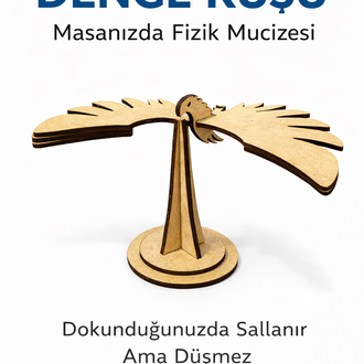 Denge Kuşu Ahşap Oyuncak – Kendin Yap Montessori Denge Oyunu