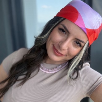 Tabir Bandana  Pembe Geometrik