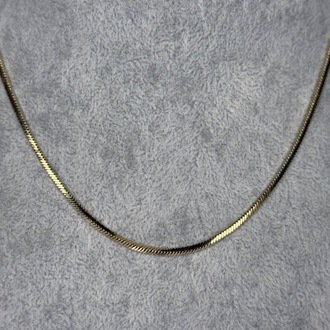 Tabir Düz Gold Zincir Kolye 