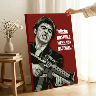 Scarface-TONY MONTANA ALINTISI 4K PREMİUM KANVAS TABLO