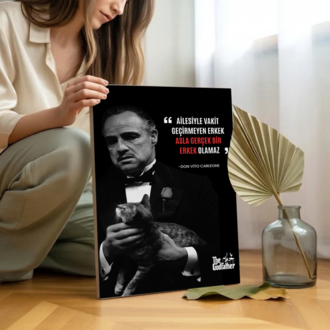 Don Vito Carleone "AİLESİ İLE VAKİT" THE GODFATHER Alıntısı 4K PREMİUM Kanvas Tablo
