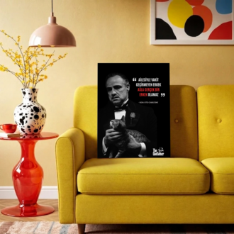 Don Vito Carleone "AİLESİ İLE VAKİT" THE GODFATHER Alıntısı 4K PREMİUM Kanvas Tablo
