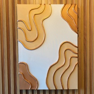 “Topografya” – 35x50 El Yapımı Kabartmalı Modern Tablo