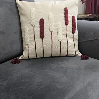 Punch kırlent kılıfı Buğdaylı desen