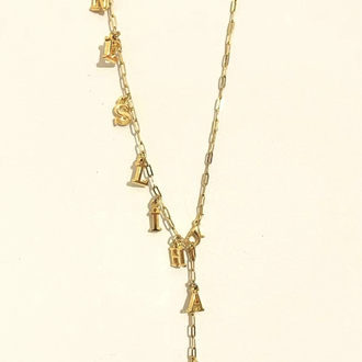 İsimli çelik gold kolye ( 5 harfli )