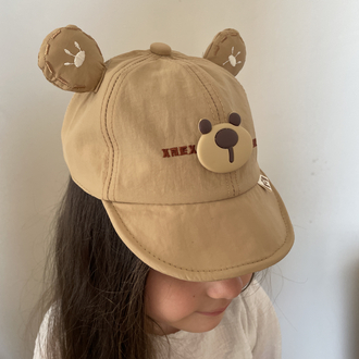 Ayıcıklı ayarlanabilir çocuk şapkası
