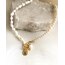 Pearl natural harf detay kolye