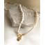Pearl natural harf detay kolye