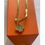Çelik taşlı Van Cleef model kolye